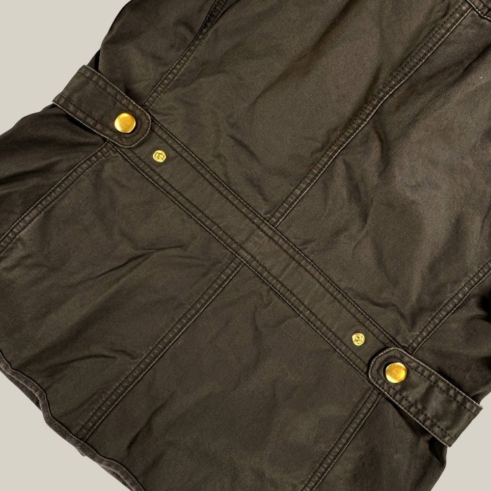 J.Crew Downtown Field Jacket Women's S Mossy Brown Waxed Cotton Utility 19034 - Picture 12 of 12